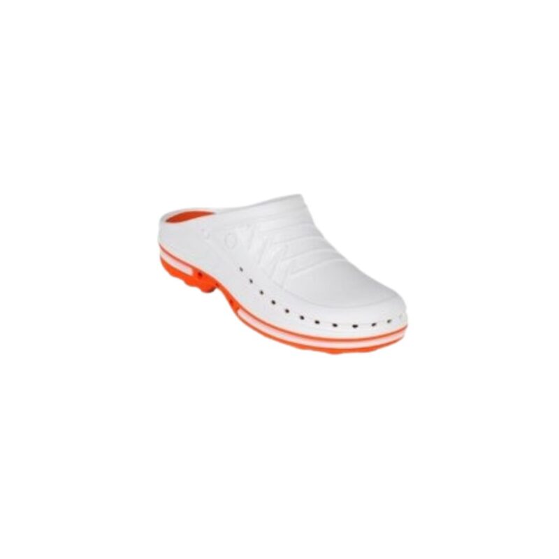 Clog 01 - Laranja/Branco