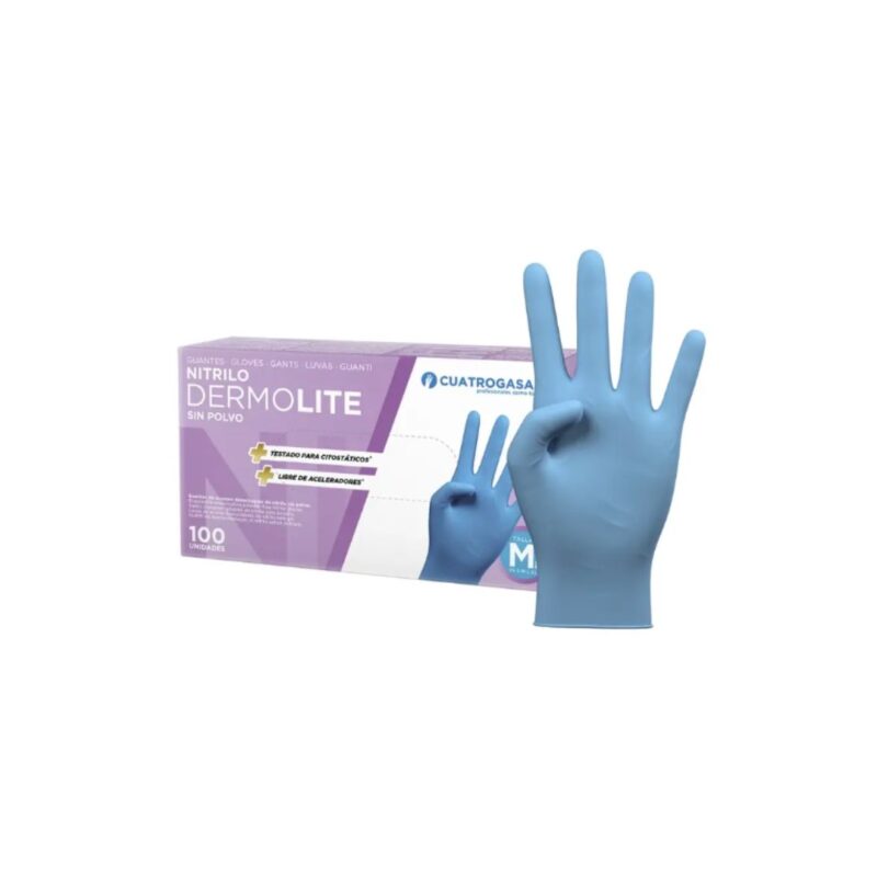 Luvas Nitrilo Dermolite sem pó - M (100 uni.)